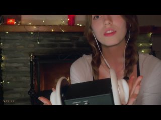 asmr mouth sounds next to the fireplace to sleep soundly